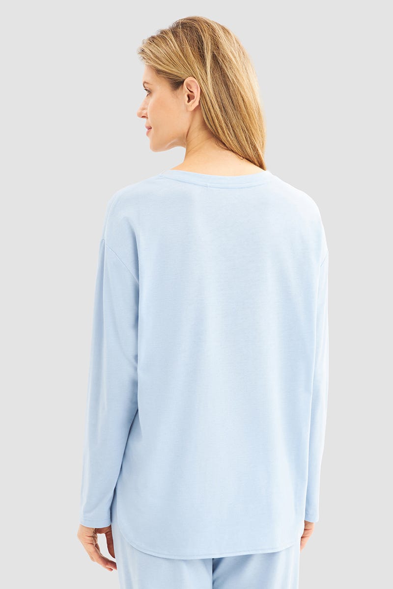 Rösch Shirt Langarm mit Schriftzug Baumwolle/Modal Bis zu 65% Rabatt