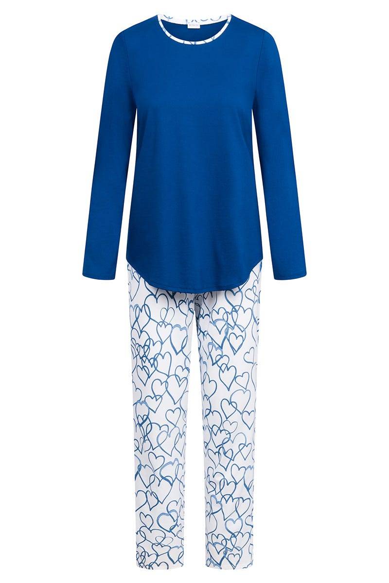 Rösch Pyjama mit Herzen-Druck 100% Baumwolle Super Rabatt