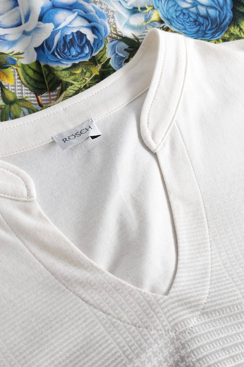 Rösch Pyjama im Karo-Druck mit Blumen 100% Baumwolle Kostenloser Versand international