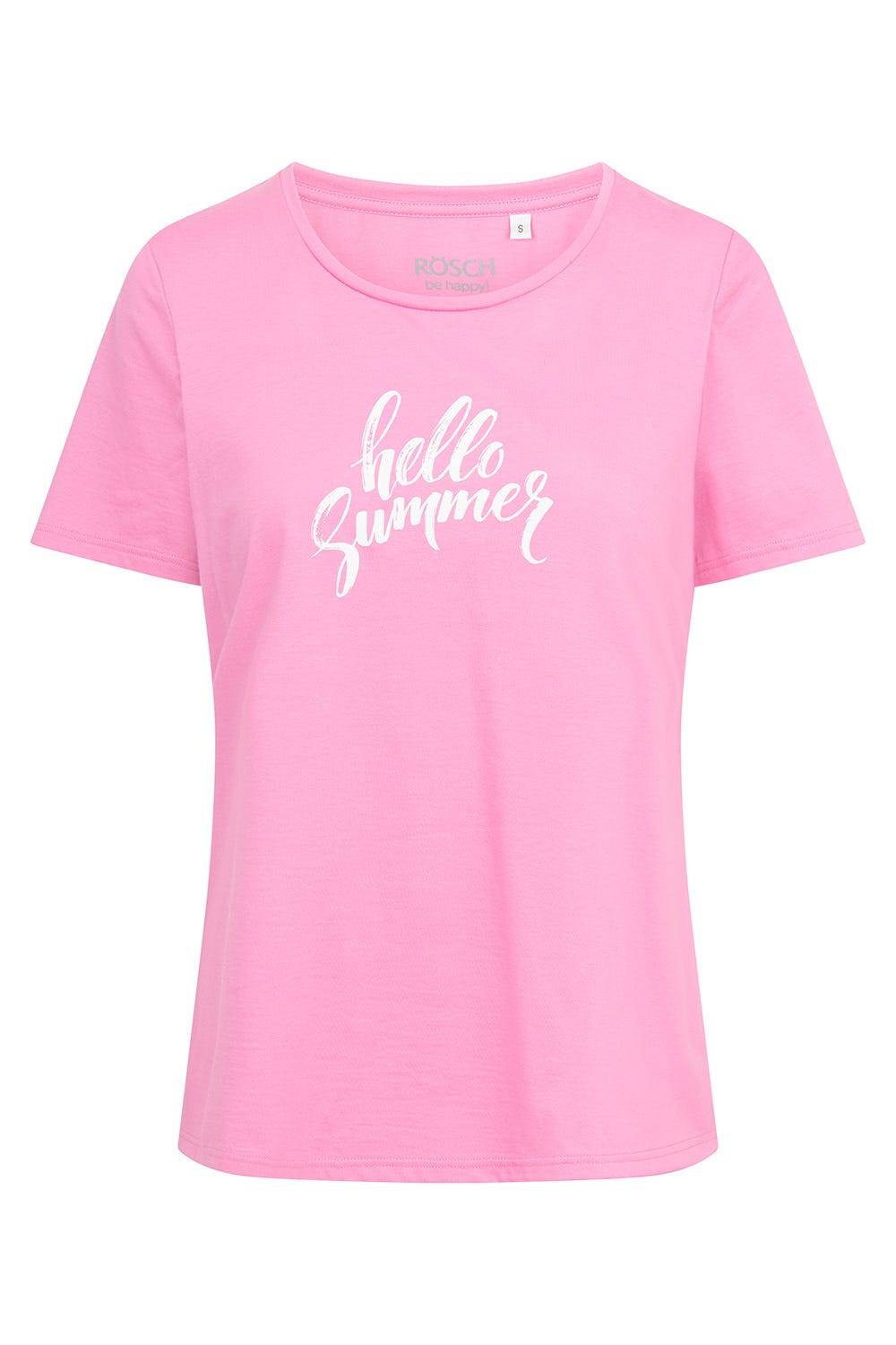 Rösch Pyjamashirt mit Schriftzug Sommer 100% Baumwolle Black Friday Preise