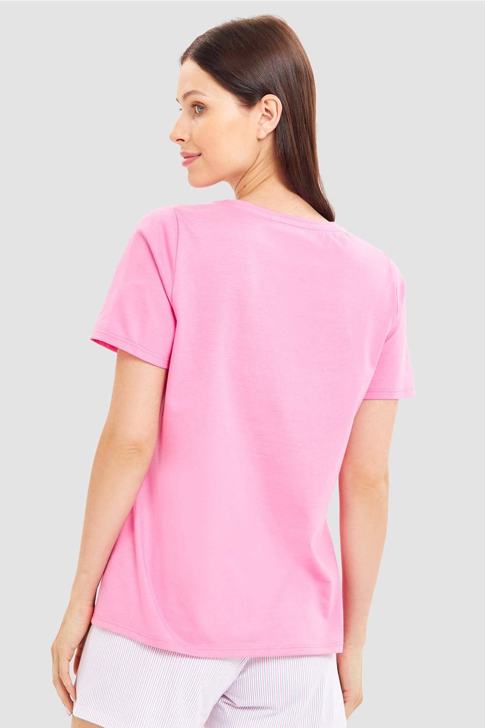 Rösch Pyjamashirt mit Schriftzug Sommer 100% Baumwolle Black Friday Preise