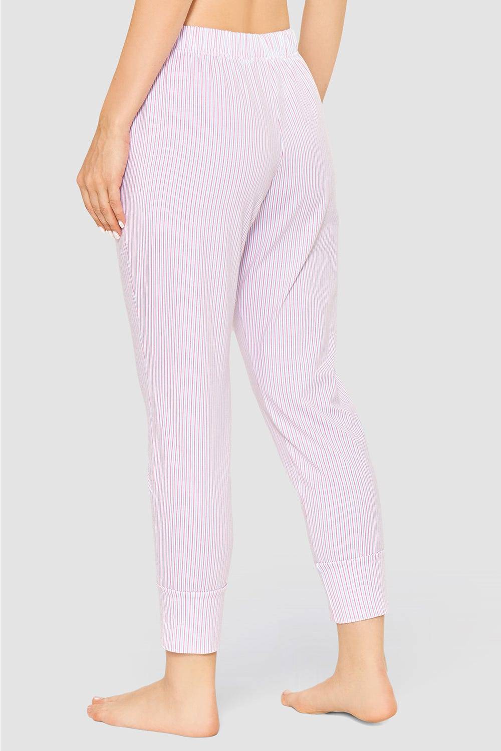 Rösch 7/8-Hose im Streifendruck Rosa-Blau Baumwolle/Elasthan Im Verkauf