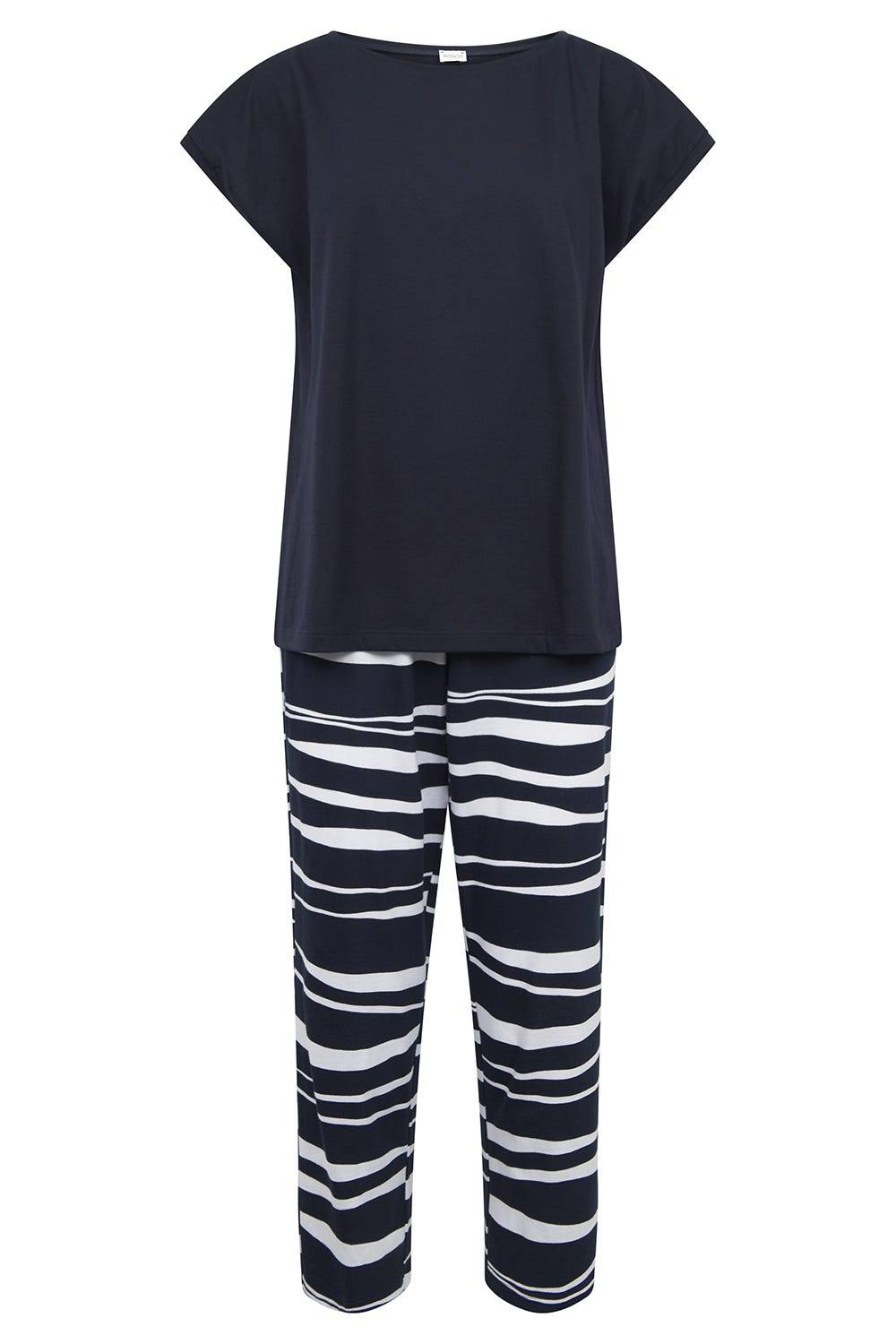 Rösch Pyjama mit Grafikdruck Wellenförmig 100% Baumwolle Angebote