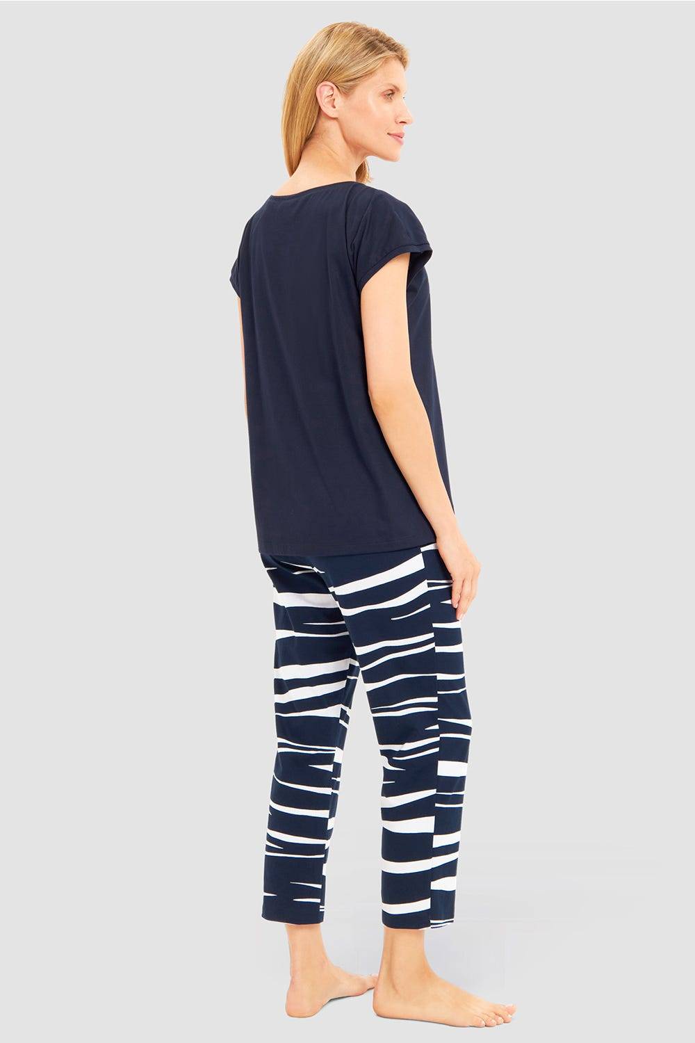 Rösch Pyjama mit Grafikdruck Wellenförmig 100% Baumwolle Angebote