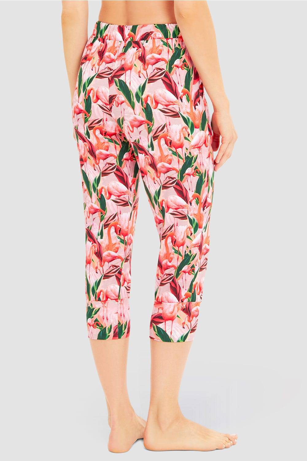 Rösch 3/4-Hose im Flamingo-Druck Baumwolle/Elasthan im Angebot