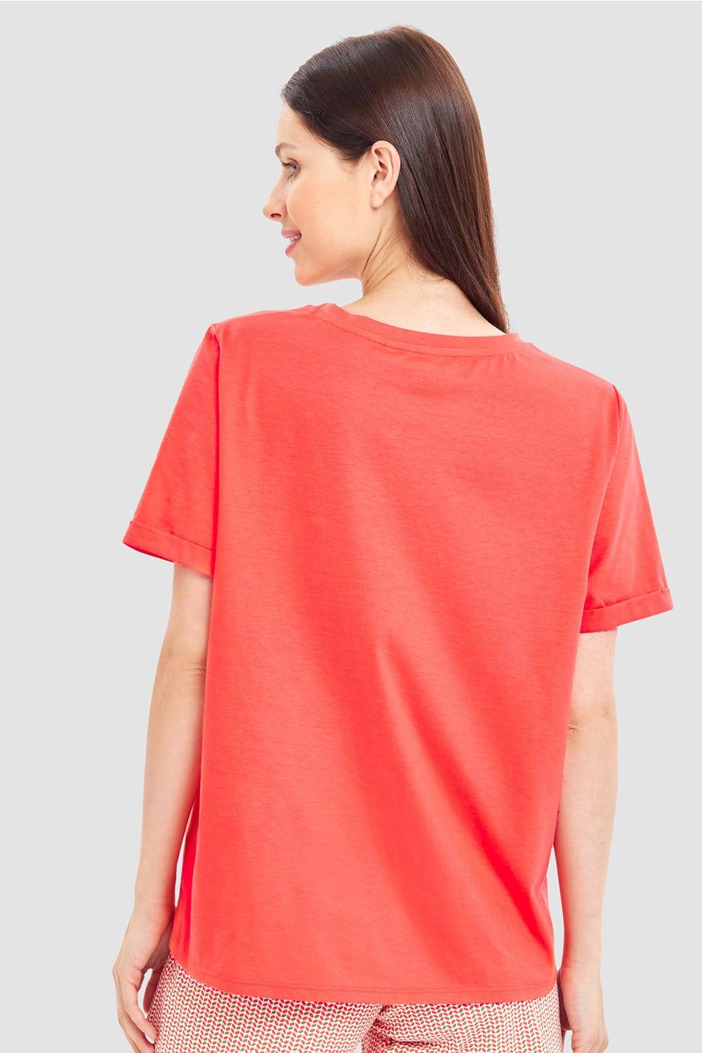 Rösch Pyjamashirt mit Motivdruck Love 100% Baumwolle Kostenloser Versand