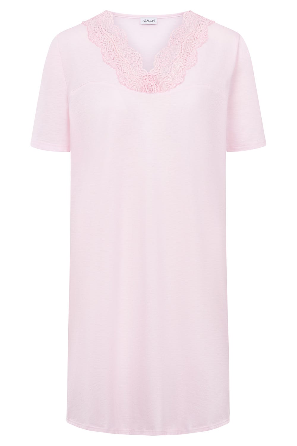 Rösch Nachthemd mit Spitzendetails Rosa Baumwolle Fabrikpreis