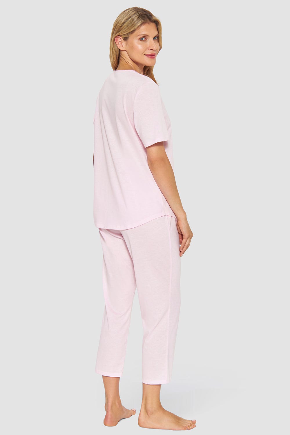Rösch Pyjama mit Spitzendetails Rosa Baumwolle Sonderangebot
