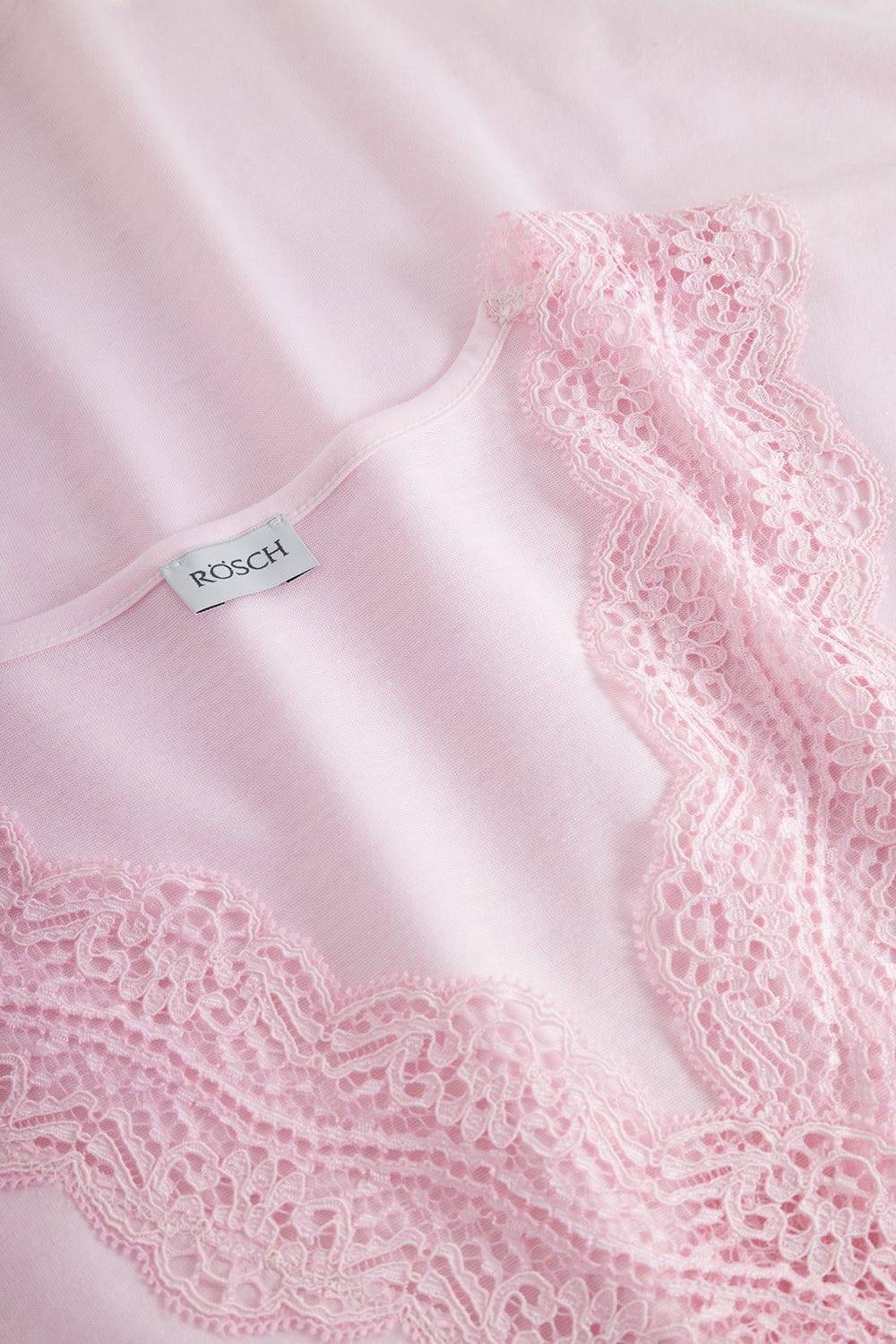 Rösch Pyjama mit Spitzendetails Rosa Baumwolle Sonderangebot