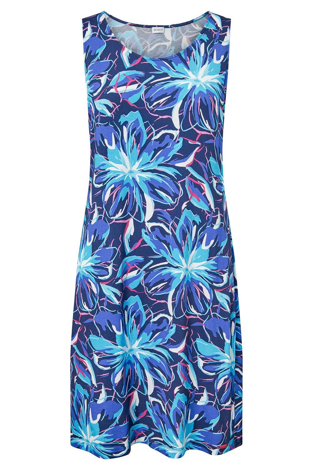 Rösch Strandkleid Ärmellos im Blumendruck Neonfarben Baumwolle/Elasthan Begrenztes Angebot