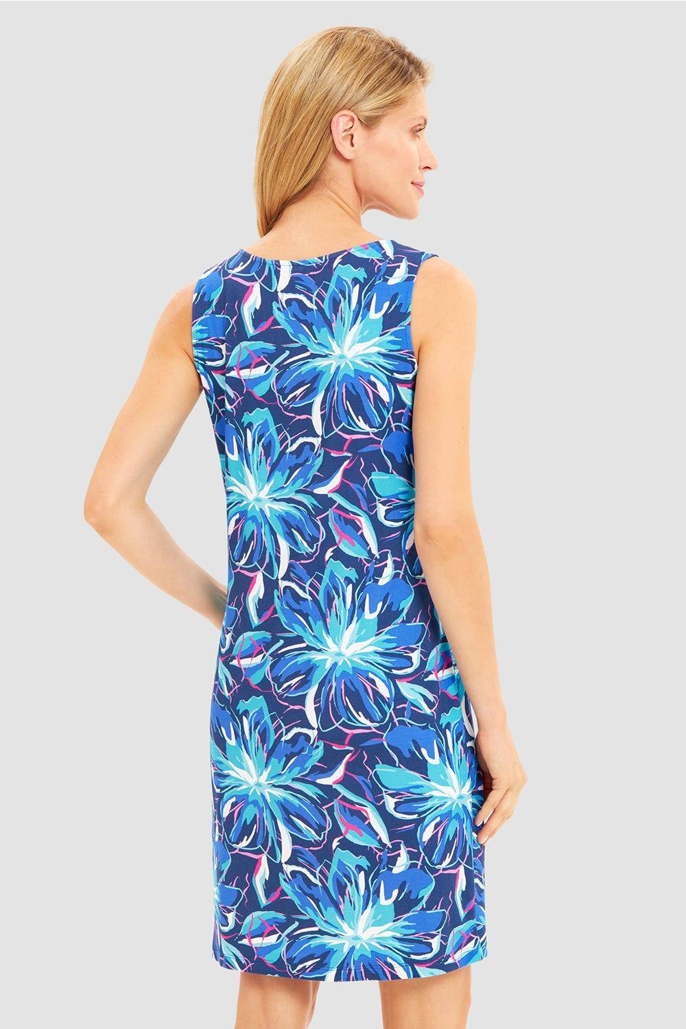 Rösch Strandkleid Ärmellos im Blumendruck Neonfarben Baumwolle/Elasthan Begrenztes Angebot
