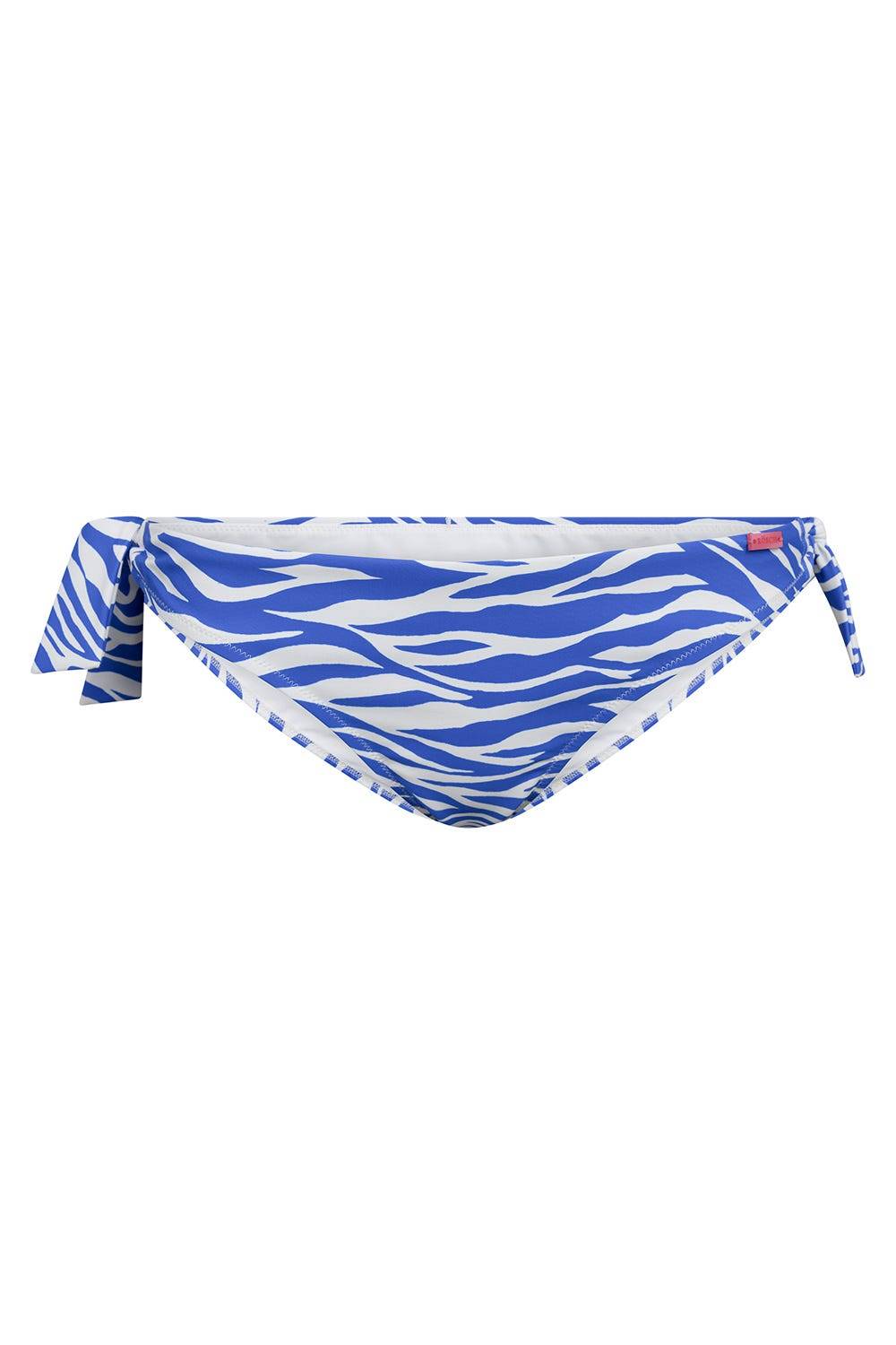 Rösch Bikini-Hose im modernen Zebradruck Blau-Weiß zum Binden Preisnachlass