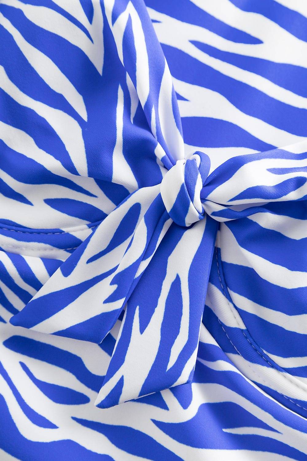 Rösch Badeanzug im modernen Zebradruck Blau-Weiß Saisonschlussverkauf