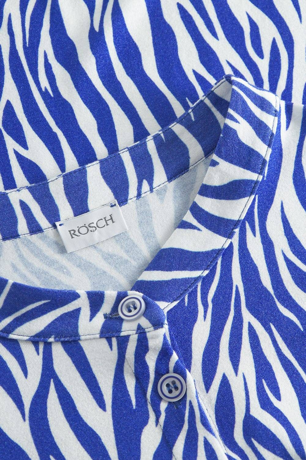 Rösch Strandkleid Kurzarm im modernen Zebradruck Blau-Weiß Viskose/Elasthan Cyber Monday
