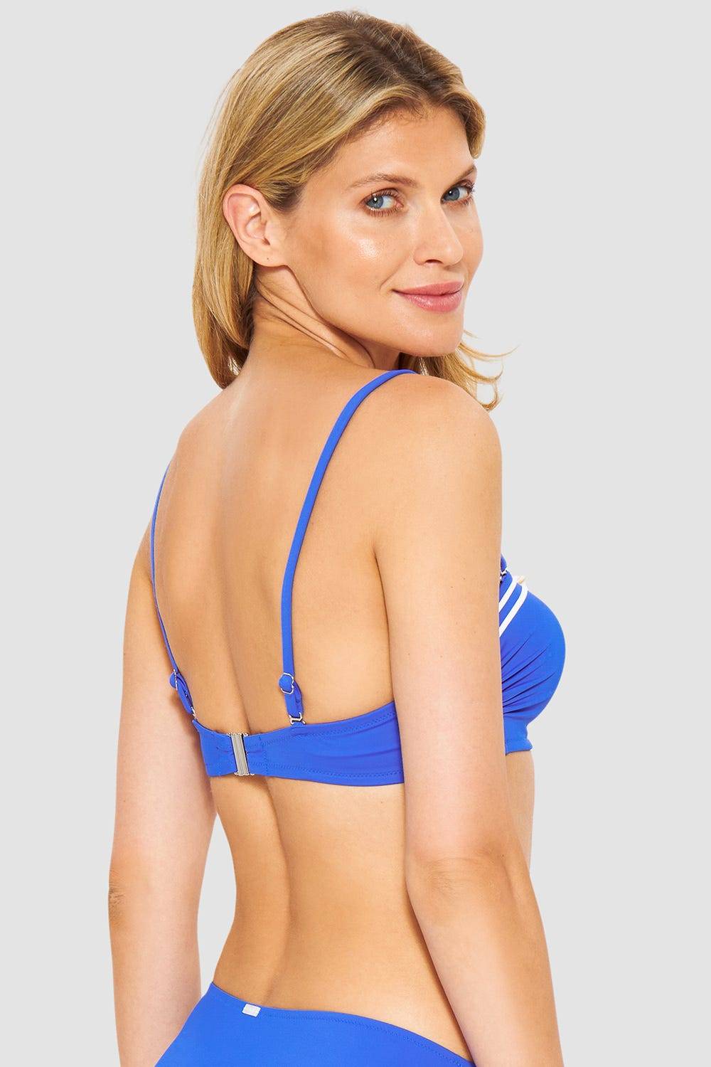 Rösch Bikini-Oberteil mit Streifendetails Neon-Blau Weihnachtsangebot