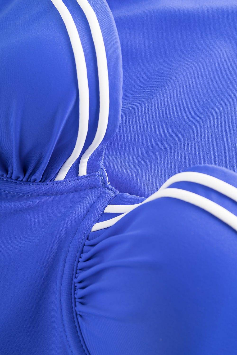Rösch Badeanzug mit Streifendetails Neon-Blau Muttertagsangebot