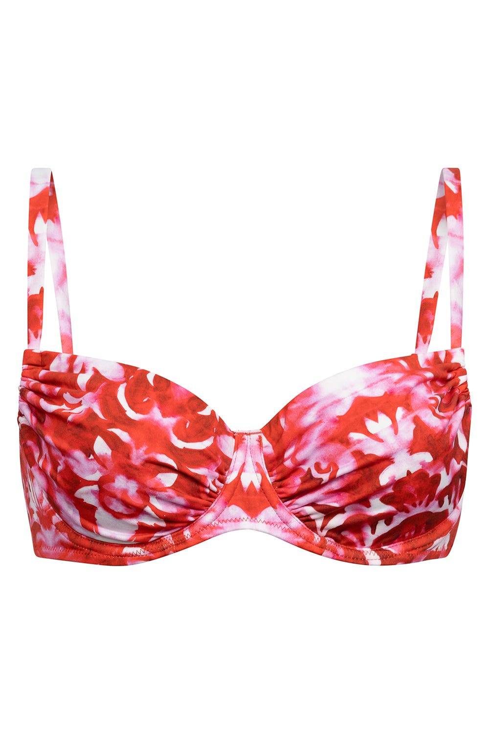 Rösch Bikini-Oberteil im Ornament-Druck Rot-Weiß Jubiläumsangebot