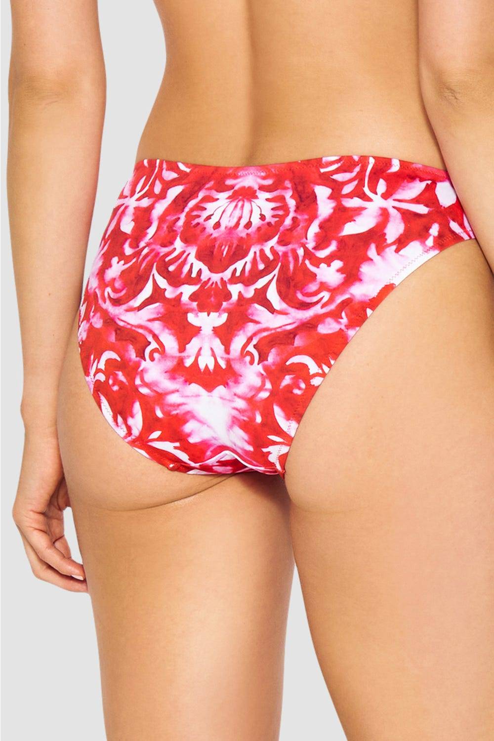 Rösch Bikini-Hose Neckholder im Ornament-Druck Rot-Weiß Heißer Verkauf