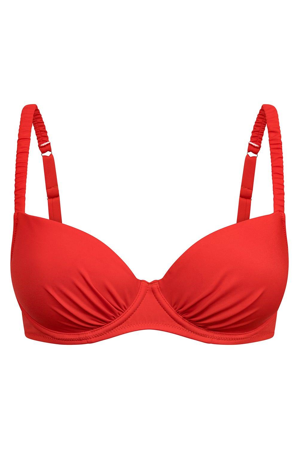 Rösch Bikini-Oberteil in Rot einfarbig Spacer-Cup Exklusive Angebote