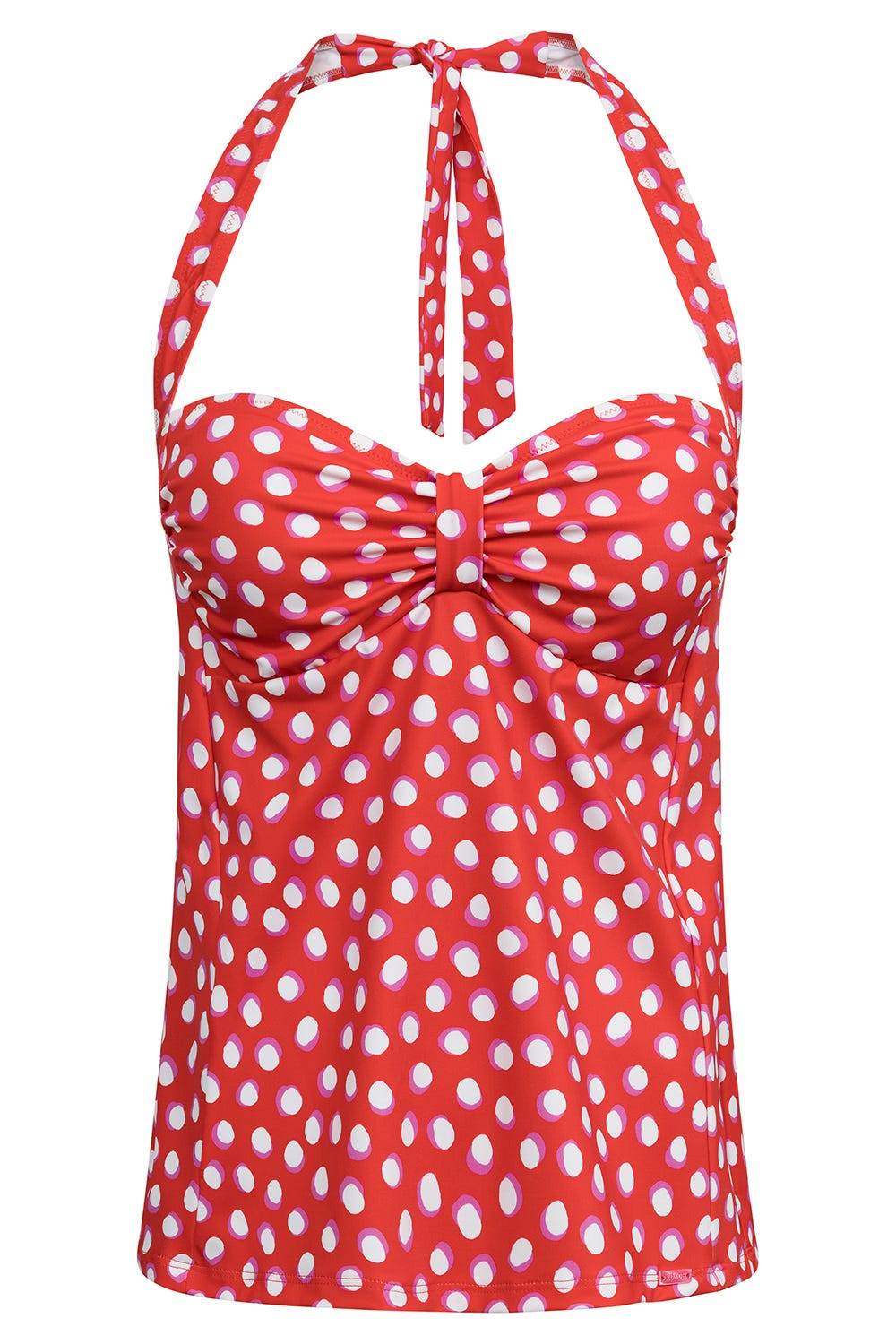 Rösch Tankini-Oberteil Neckholder im Retro-Tupfendruck Rot-Weiß Große Rabatte