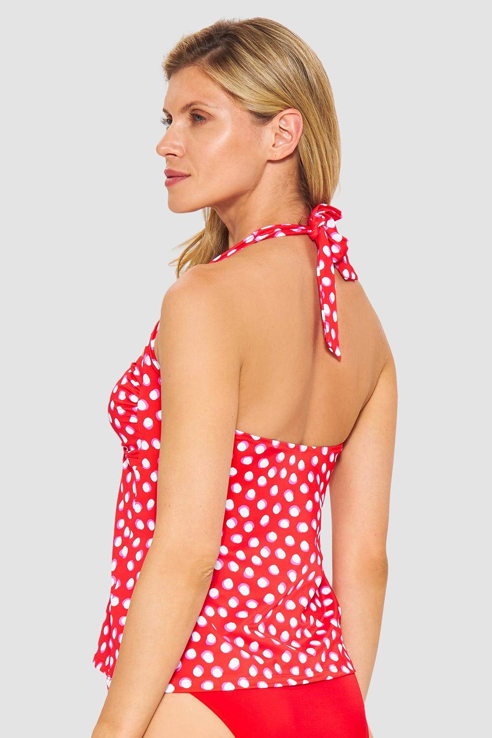 Rösch Tankini-Oberteil Neckholder im Retro-Tupfendruck Rot-Weiß Große Rabatte