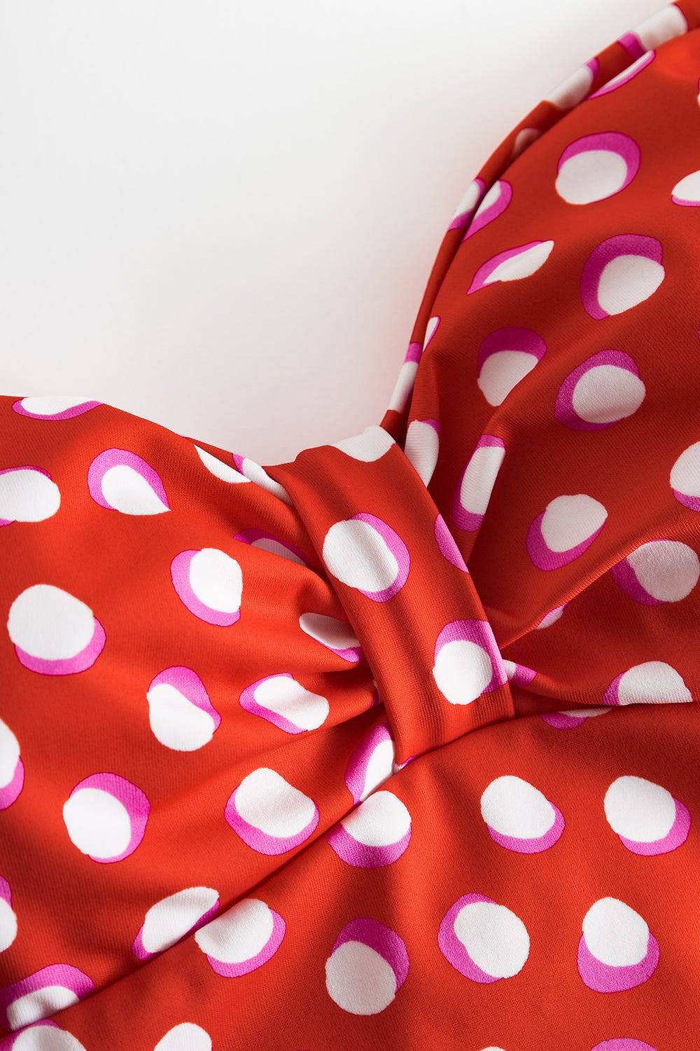 Rösch Tankini-Oberteil Neckholder im Retro-Tupfendruck Rot-Weiß Große Rabatte