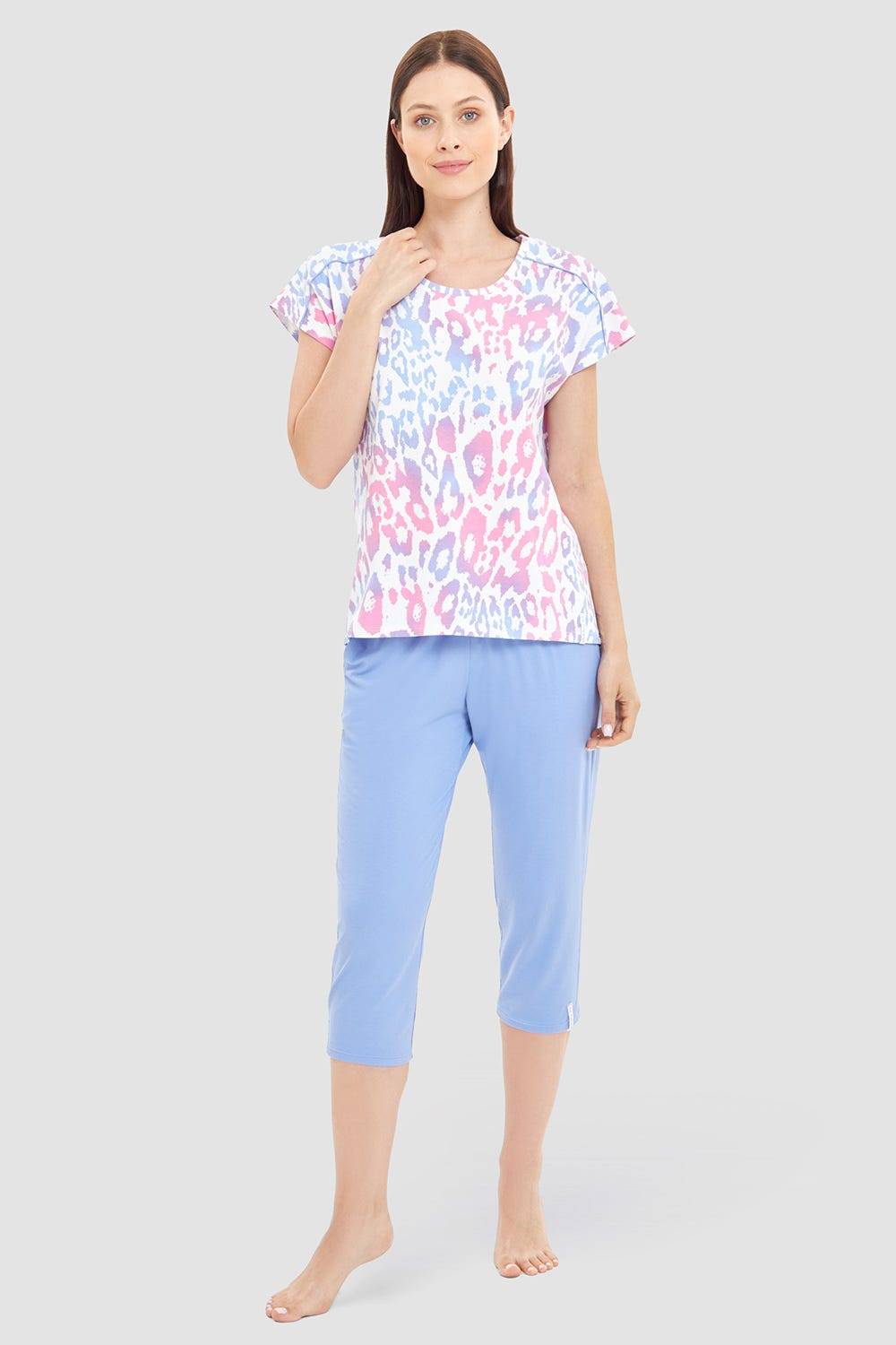Rösch Pyjamashirt im modernen Leoprint Baumwolle/Elasthan Bestseller