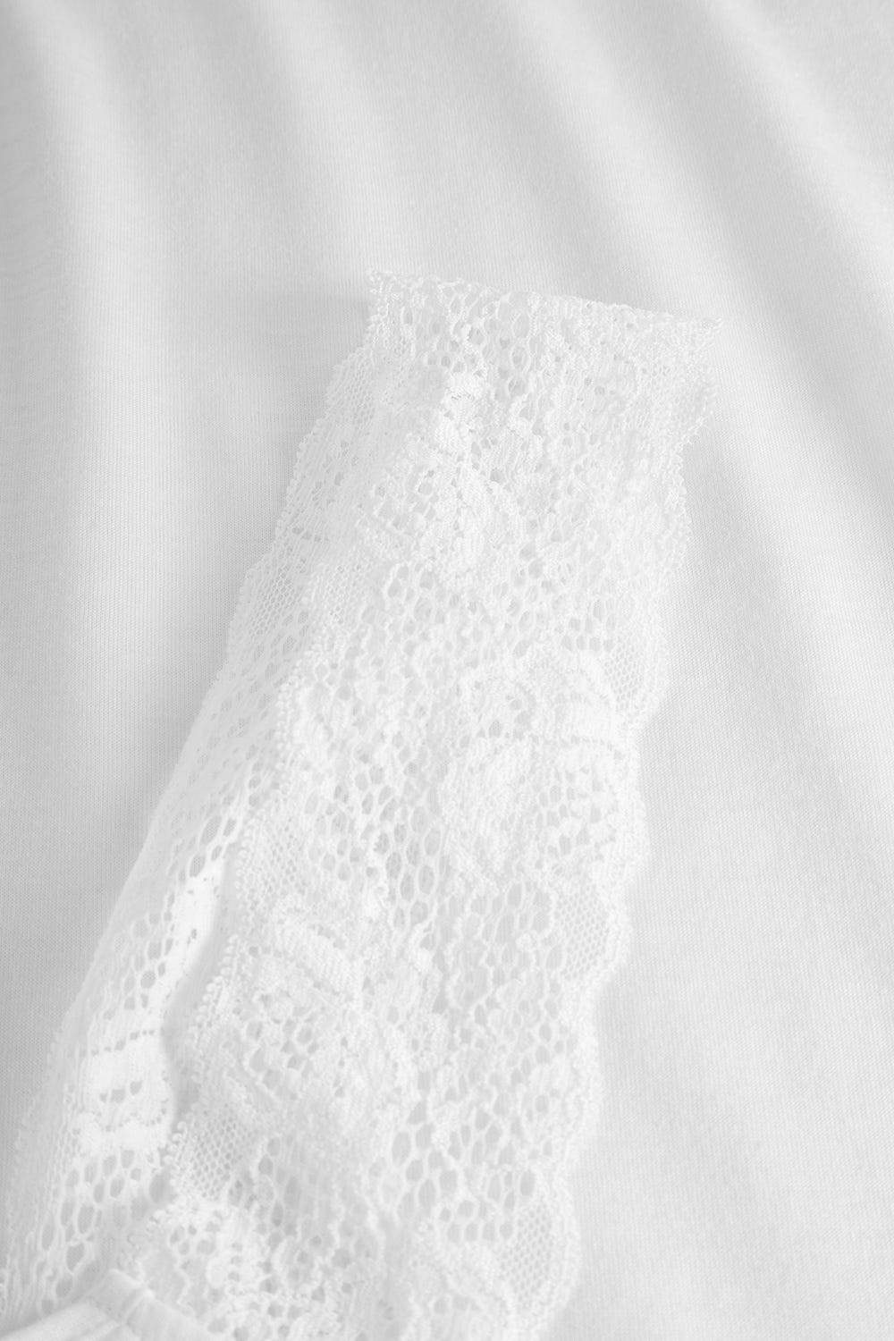 Rösch Pyjama kurz mit Spitzendetail 100% Baumwolle Räumungsverkauf