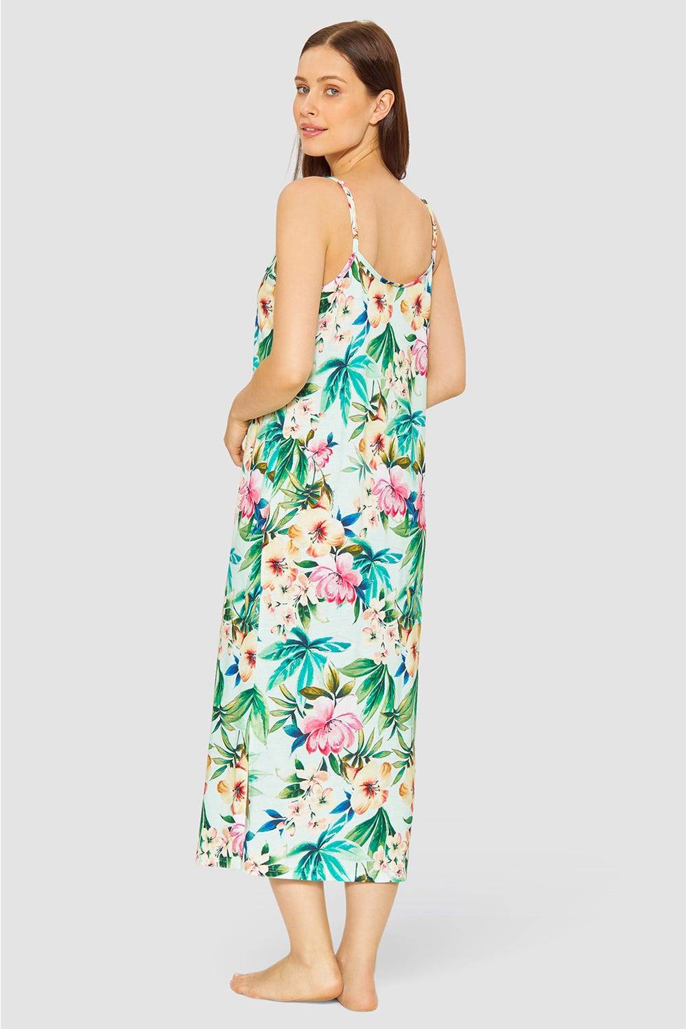 Rösch Nachtkleid im exotischen Blumendruck Baumwolle/Modal Kauf eins, bekomm eins gratis
