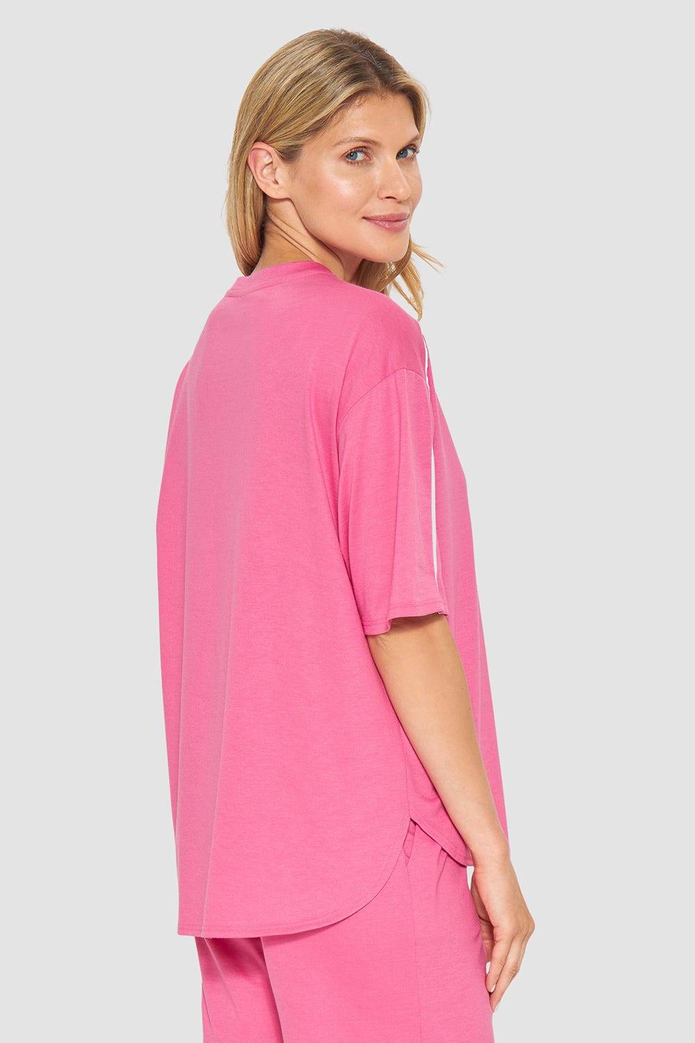 Rösch T-Shirt mit sportiven Paspeln Baumwolle/Modal Kostenlose Rückgabe