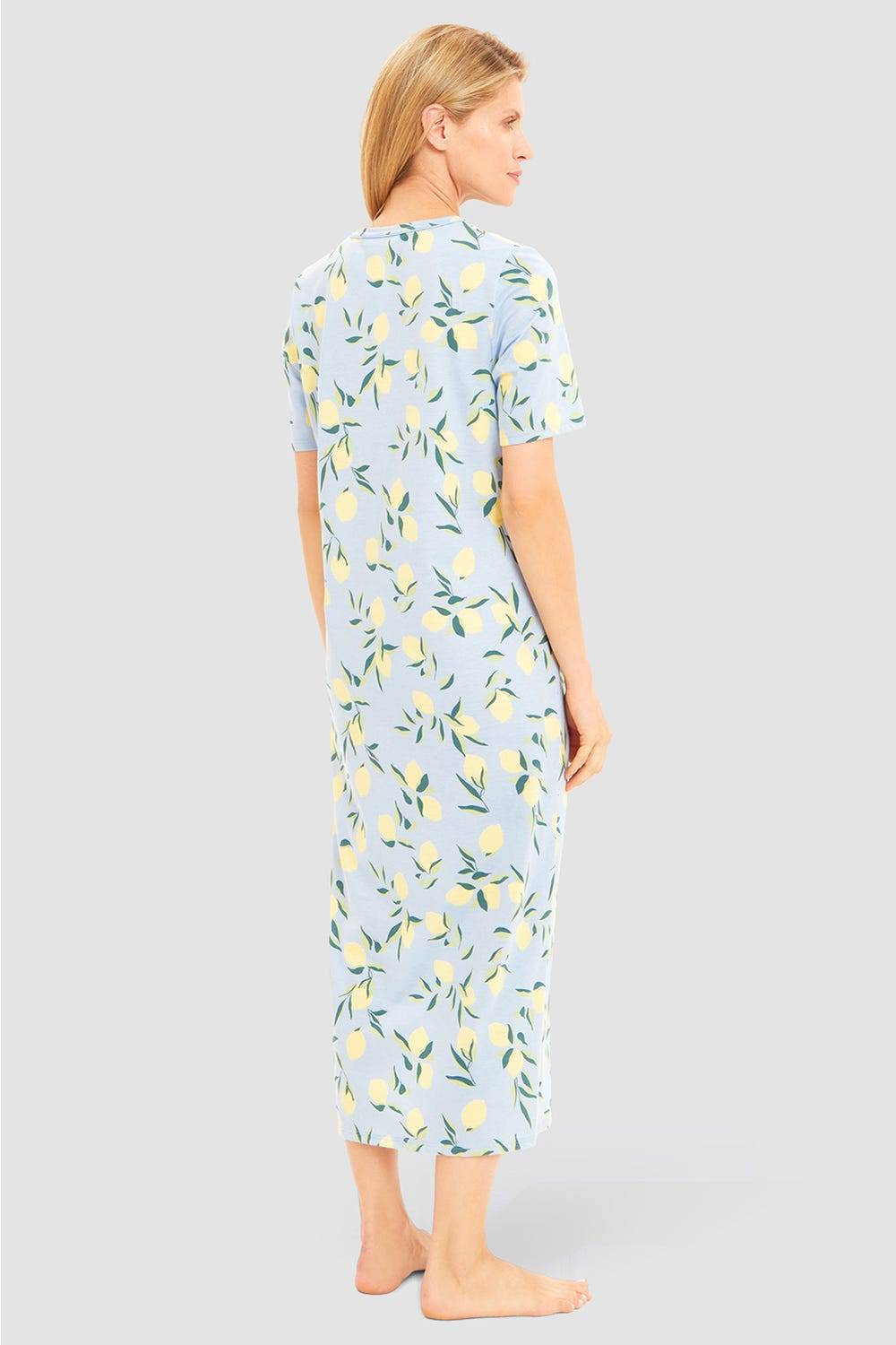 Rösch Nachtkleid im Zitronendruck Maxilänge sommerlich 100% Baumwolle Bis zu 65% Rabatt