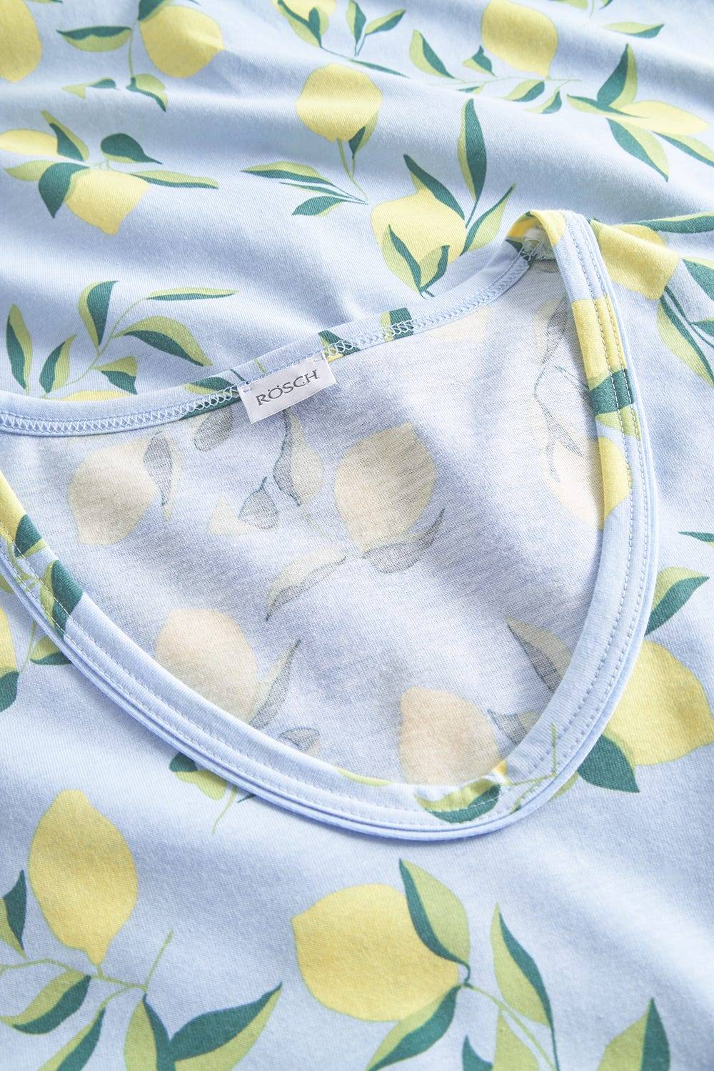 Rösch Nachtkleid im Zitronendruck Maxilänge sommerlich 100% Baumwolle Bis zu 65% Rabatt