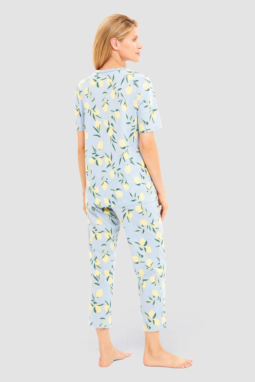 Rösch Pyjama im Zitronendruck sommerlich 100% Baumwolle Nur für heute