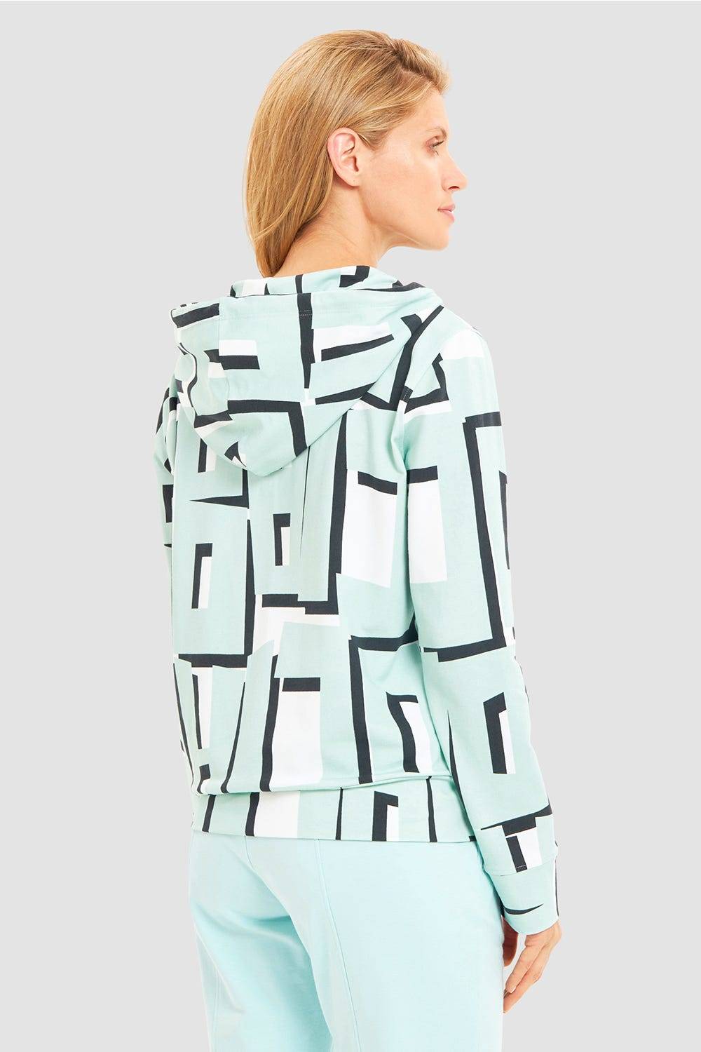 Rösch Sweatjacke im Letter-Print Türkis Baumwolle/Elasthan Im Verkauf