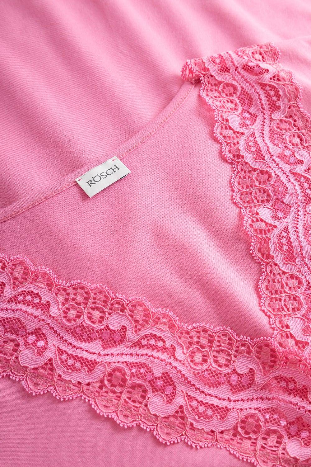 Rösch Pyjama mit Spitzendetails Pink Baumwolle/Modal Outlet