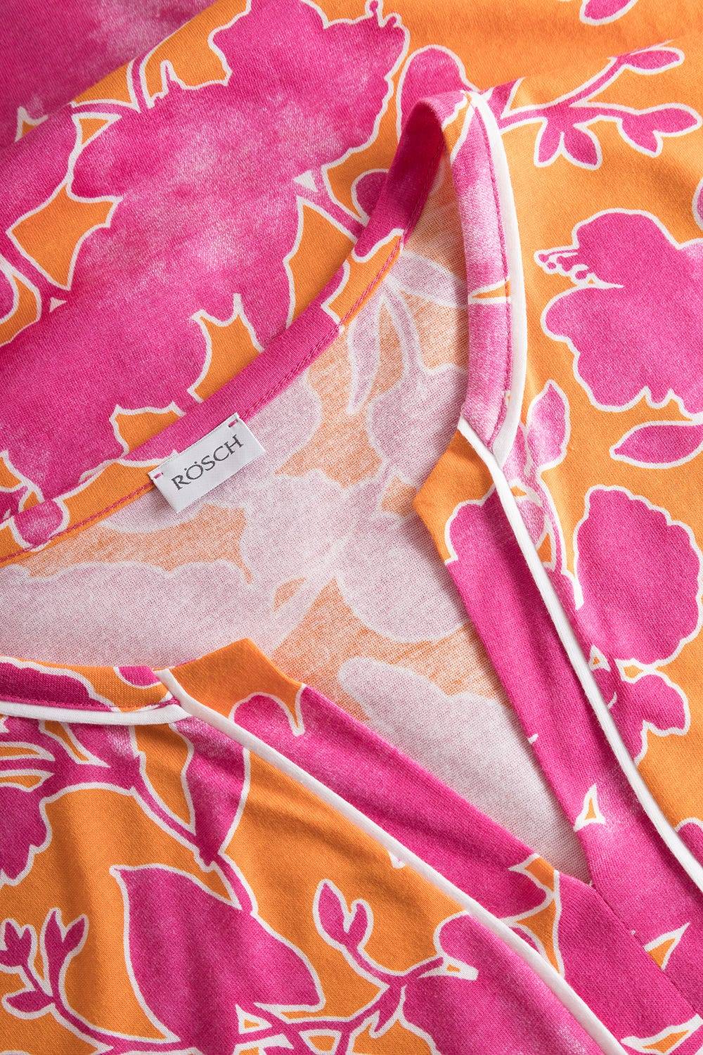Rösch Nachthemd im floralen Druck Orange-Pink Tunika-Style Baumwolle/Modal Auslauf