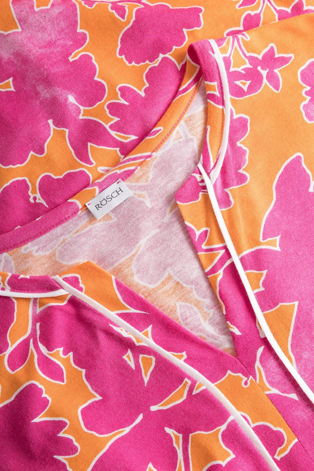 Rösch Nachtkleid im floralen Druck Orange-Pink Tunika-Style Maxi-Länge Baumwolle/Modal Verkauf