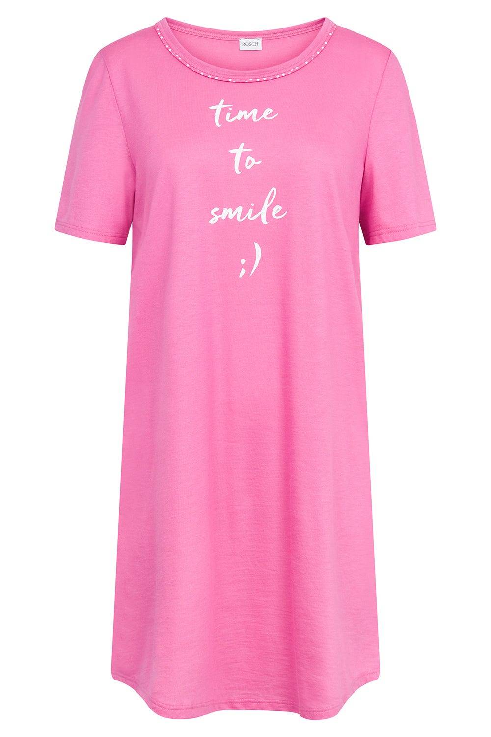 Rösch Nachthemd mit Statement-Print Pink Baumwolle/Modal Blitzverkäufe