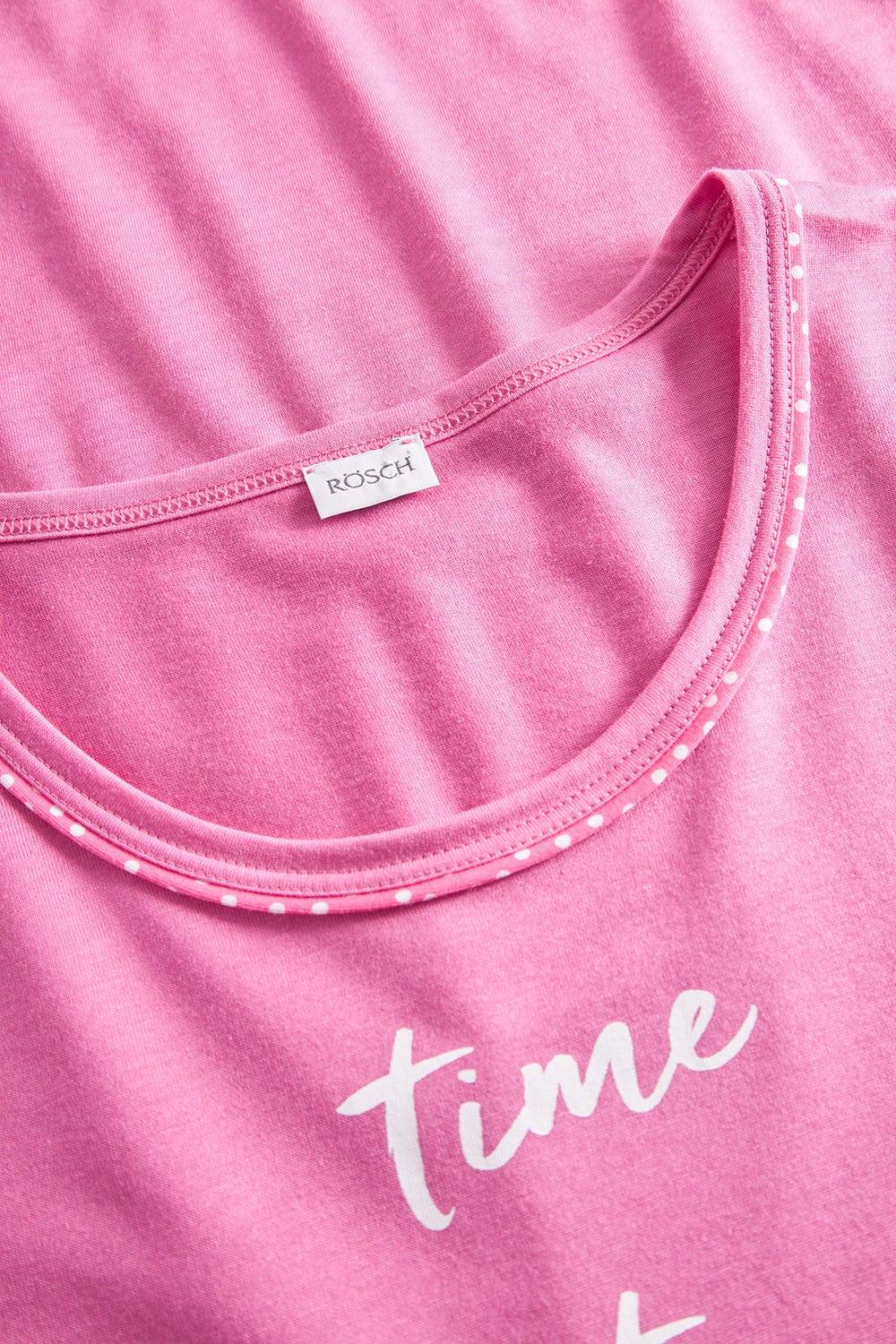 Rösch Nachthemd mit Statement-Print Pink Baumwolle/Modal Blitzverkäufe