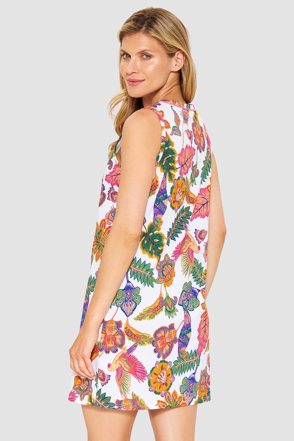 Rösch Nachthemd Ärmellos mit Blumenprint exotisch Baumwolle/Modal Fabrik Onlineshop