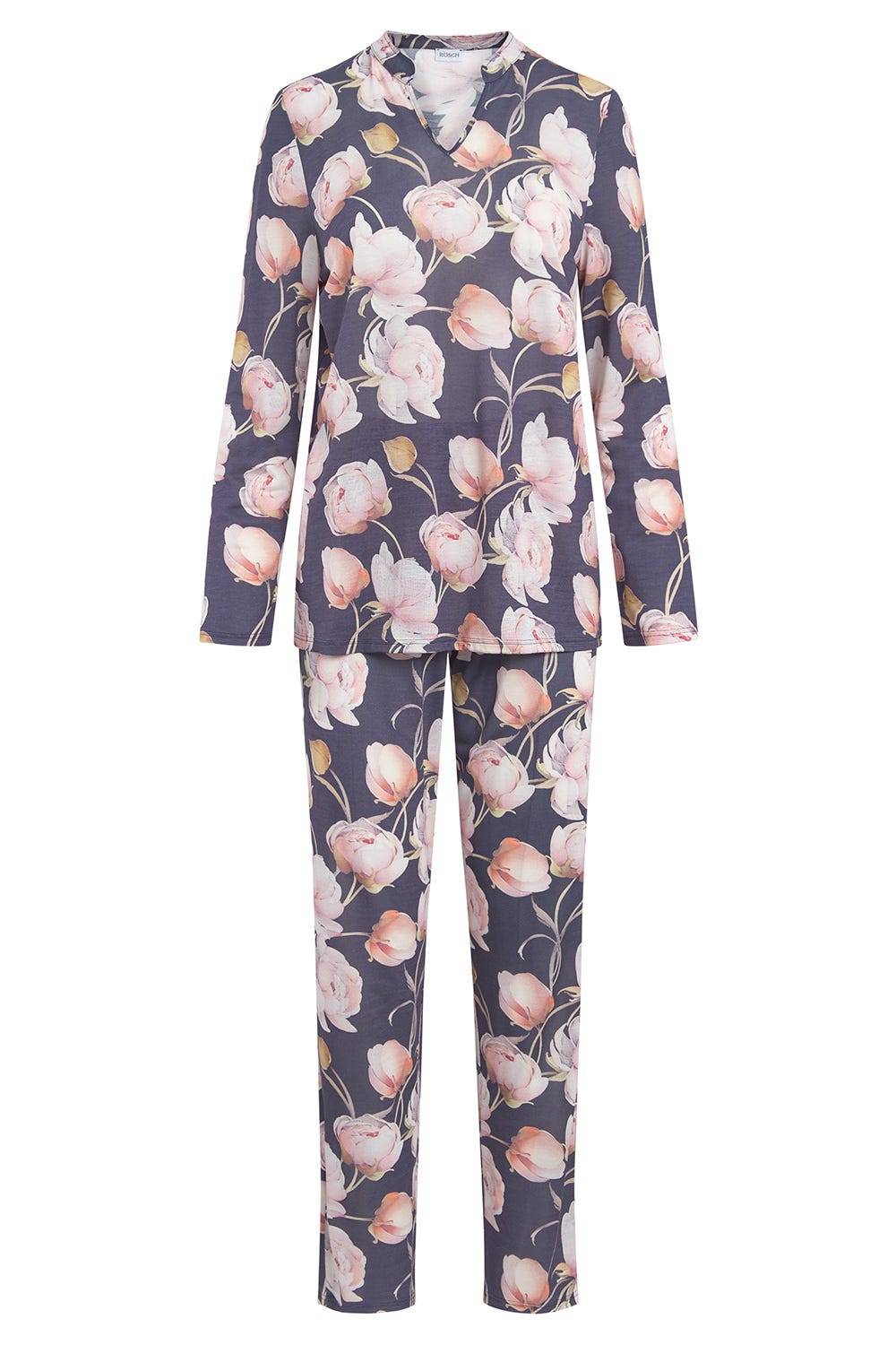 Rösch Pyjama im floralen Druck romantisch 100% Modal Versandkostenfrei