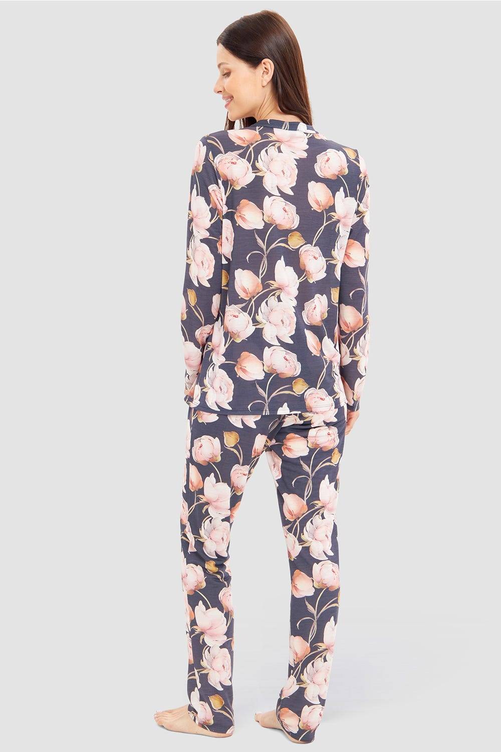 Rösch Pyjama im floralen Druck romantisch 100% Modal Versandkostenfrei