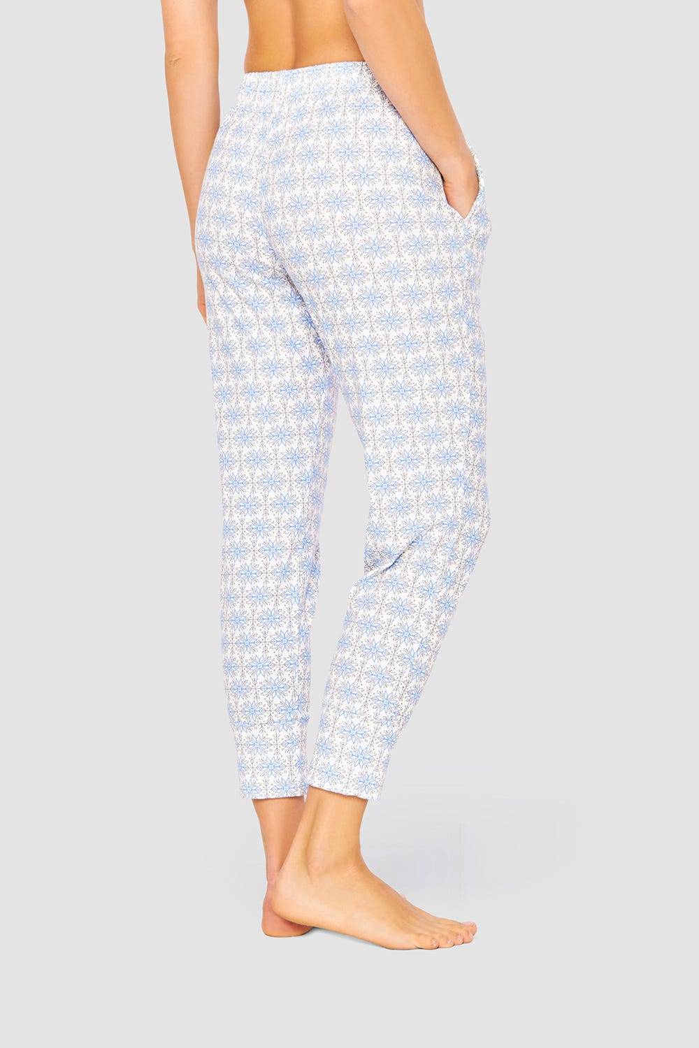 Rösch 7/8-Hose im Schneeflocken-Druck Baumwolle/Elasthan Online Shopping