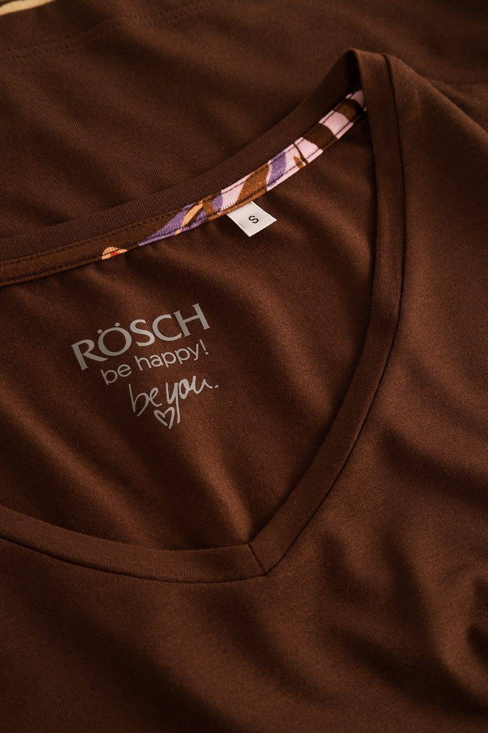 Rösch Shirt mit V-Ausschnitt angenähte Stufe Viskose/Elasthan Black Friday