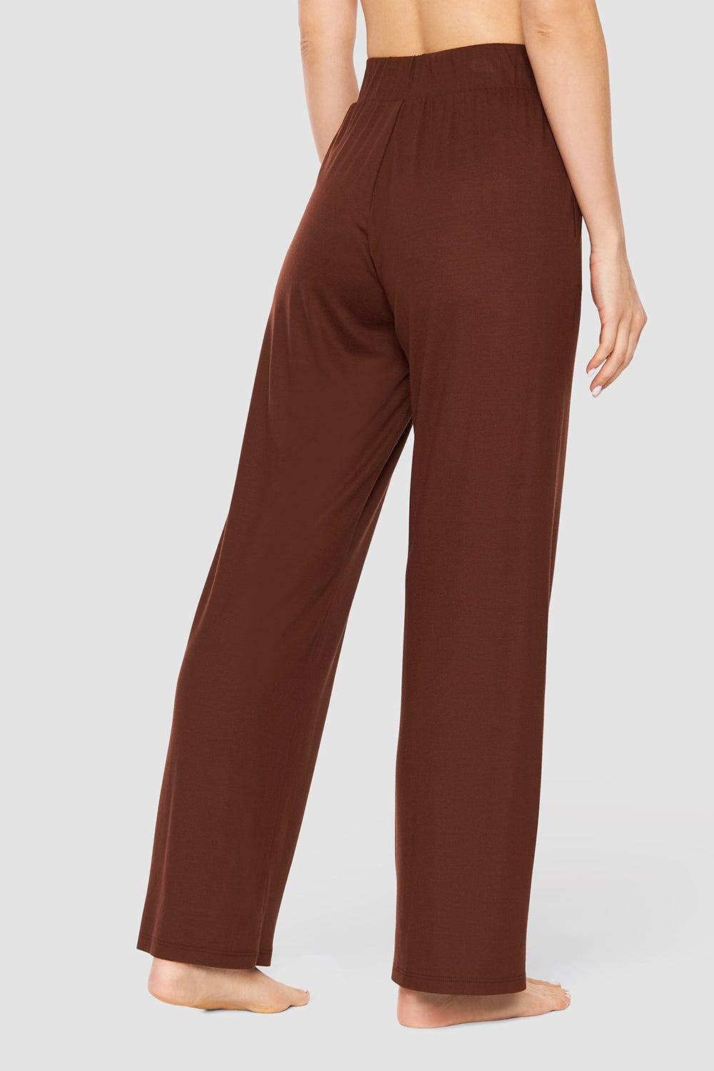 Rösch Hose mit weitem Bein Braun Basic Viskose/Elasthan Osterangebot