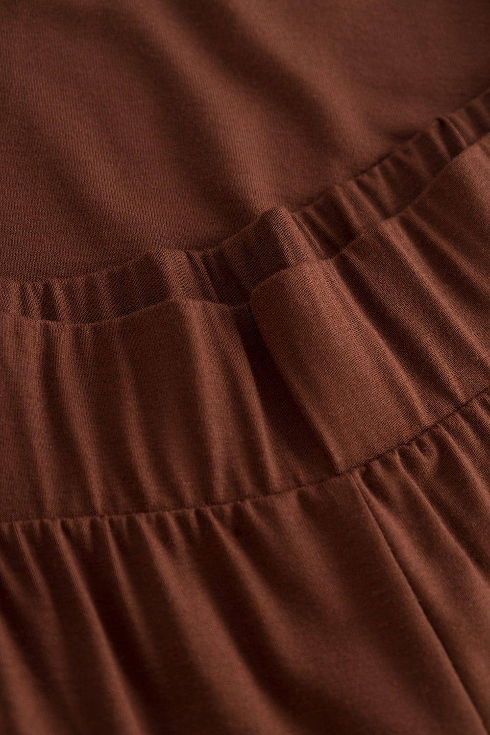 Rösch Hose mit weitem Bein Braun Basic Viskose/Elasthan Osterangebot