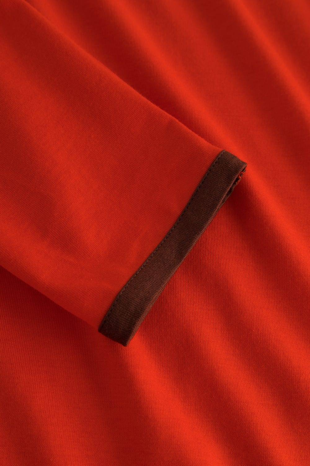 Rösch Nachthemd mit Schriftzug Rot Braun 100% Baumwolle Vatertagsangebot
