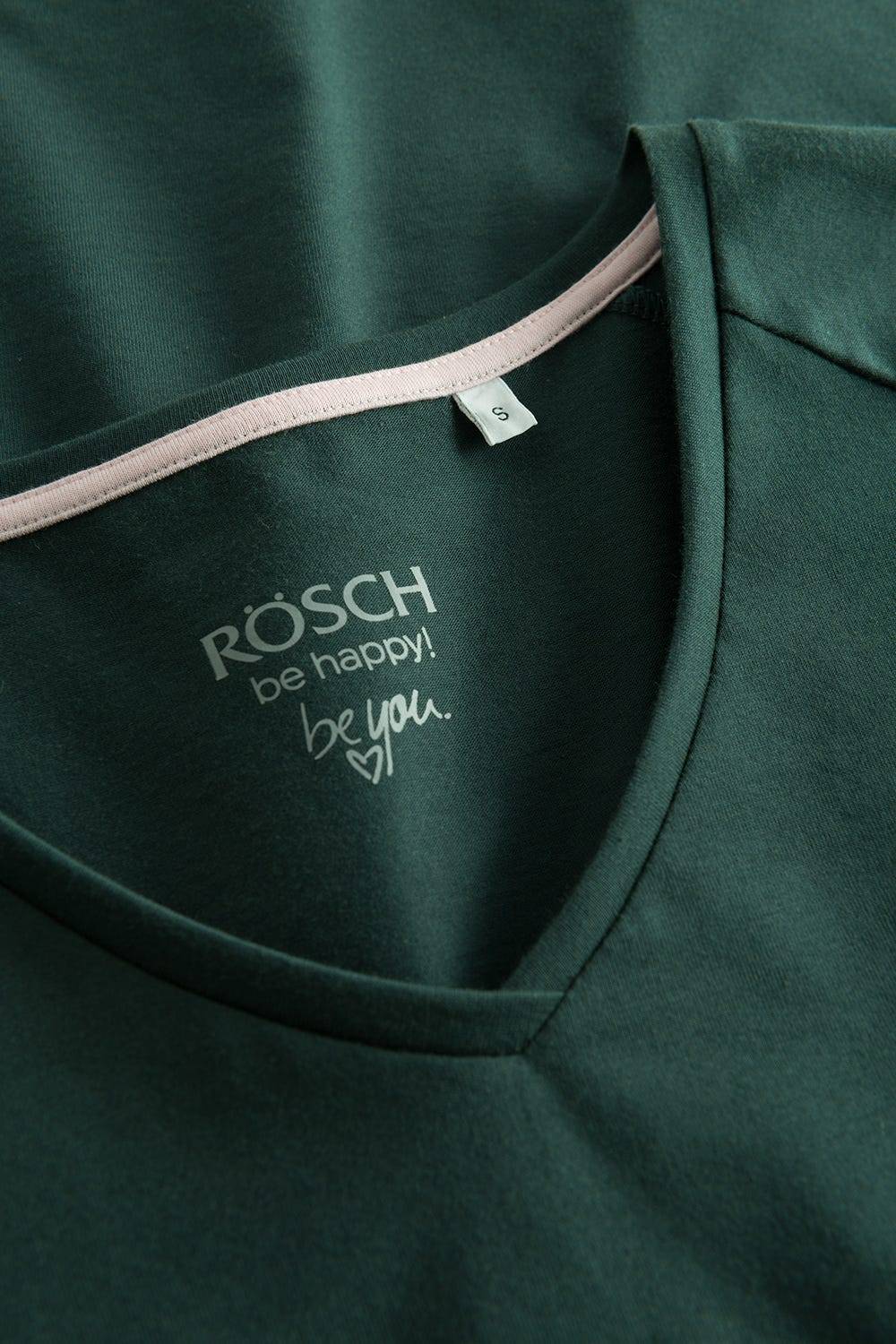 Rösch Shirt mit V-Ausschnitt Grün Baumwolle/Elasthan Zeitlich begrenztes Angebot