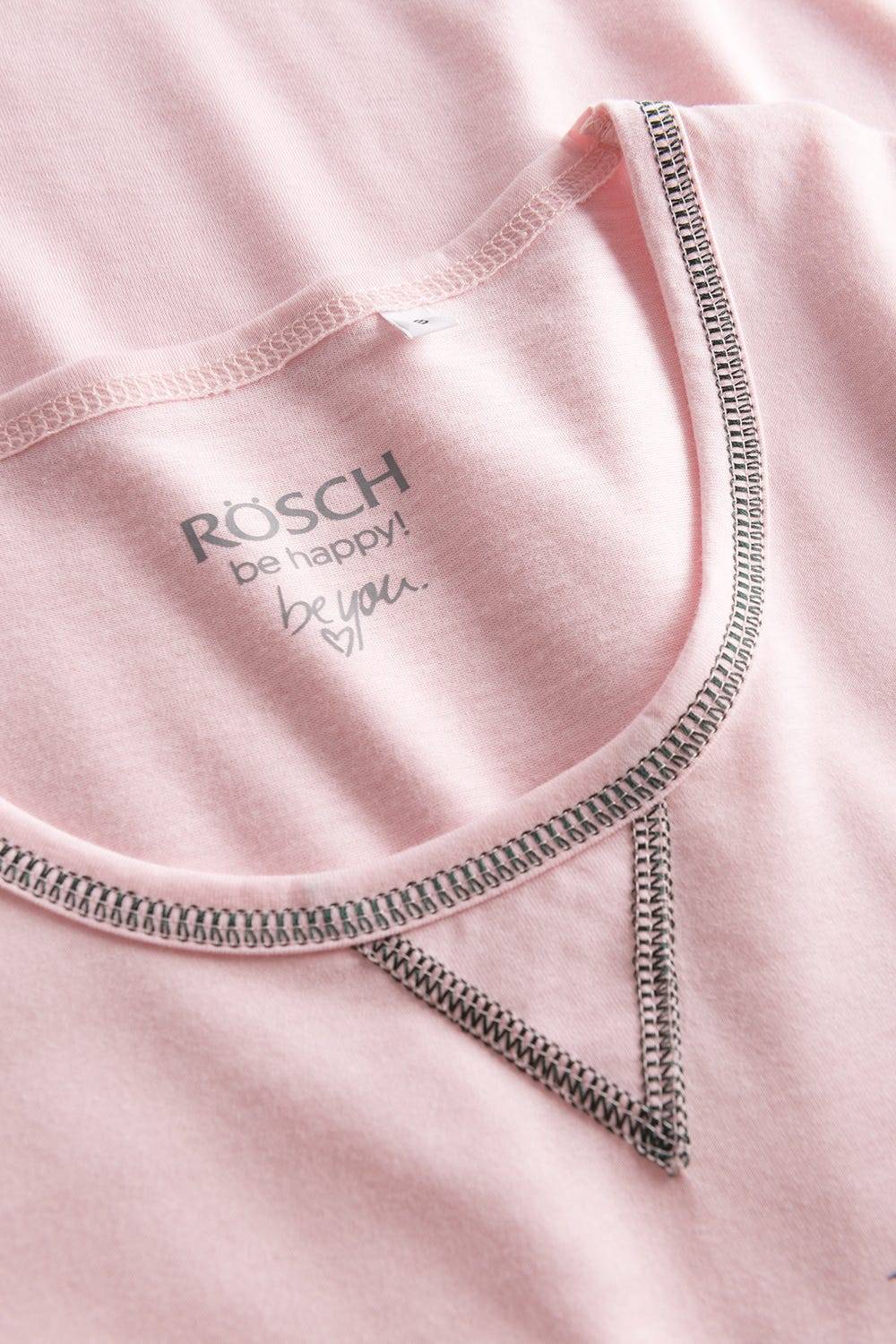 Rösch Shirt mit Schriftzug Rosa Baumwolle/Elasthan Exklusive Angebote