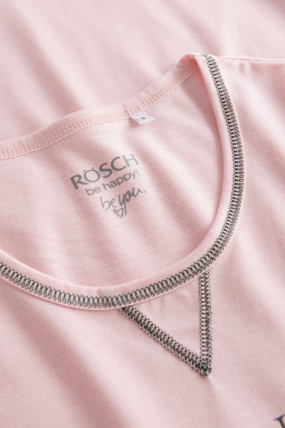 Rösch Nachthemd mit Schriftzug Rosa Baumwolle/Elasthan Bestseller